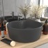 Lavabo lujoso con rebosadero cerámica gris oscuro mate 36x13