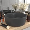 Lavabo lujoso con rebosadero cerámica gris oscuro mate 36x13 cm