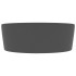 Lavabo lujoso con rebosadero cerámica gris oscuro mate 36x13