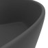 Lavabo lujoso con rebosadero cerámica gris oscuro mate 36x13