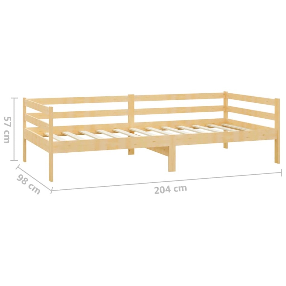 Sofá cama sin colchón madera maciza de pino 90x200