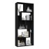 Estantería librería madera contrachapada negro 67x24x161
