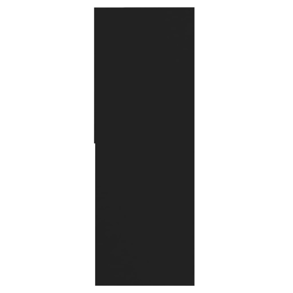 Estantería librería madera contrachapada negro 67x24x161