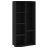 Estantería de madera contrachapada negro 50x25x106