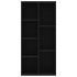 Estantería de madera contrachapada negro 50x25x106
