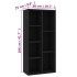 Estantería de madera contrachapada negro 50x25x106