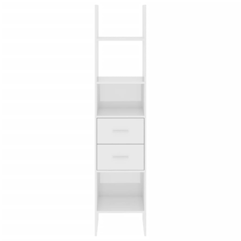 Estantería madera contrachapada blanco brillante 40x35x180