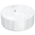 Lavabo redondo de cerámica blanco 40x14,5