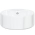 Lavabo redondo de cerámica blanco 40x14,5