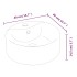 Lavabo redondo de cerámica blanco 40x14,5