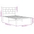 Estructura cama sin colchón con cabecero metal negro 90x190