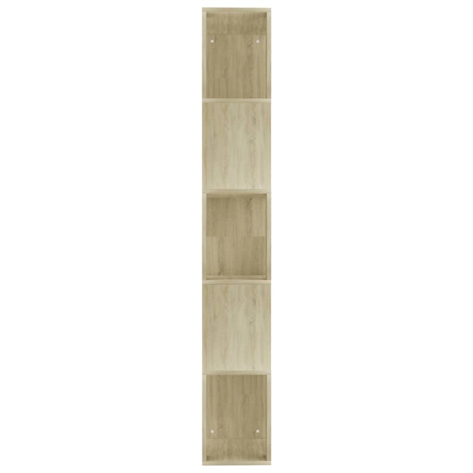 Estantería madera contrachapada color roble Sonoma 45x24x159