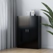 Armario de libros madera contrachapada negro 82,5x30,5x115 cm