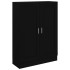 Armario de libros madera contrachapada negro 82,5x30,5x115