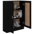Armario de libros madera contrachapada negro 82,5x30,5x115