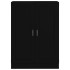 Armario de libros madera contrachapada negro 82,5x30,5x115