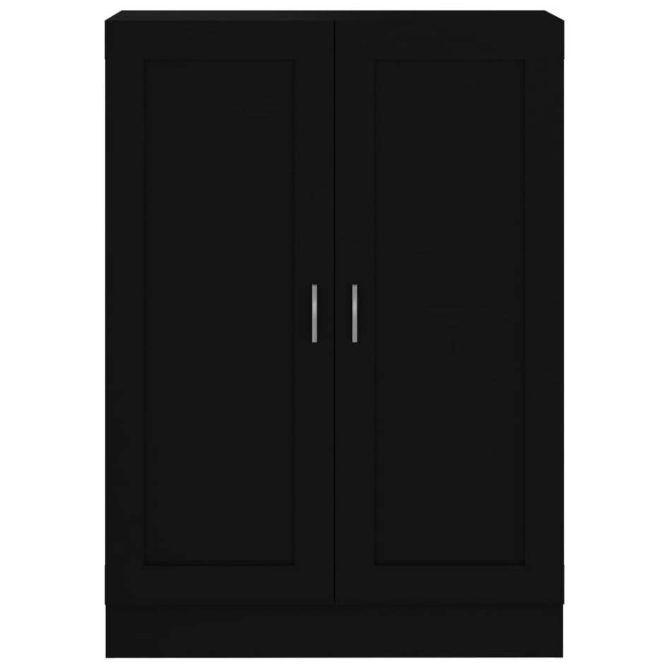 Armario de libros madera contrachapada negro 82,5x30,5x115