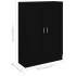 Armario de libros madera contrachapada negro 82,5x30,5x115