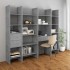 Estantería de madera contrachapada gris hormigón 40x35x180