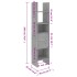 Estantería de madera contrachapada gris hormigón 40x35x180
