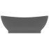 Lavabo lujoso con rebosadero cerámica gris oscuro 58,5x39