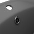 Lavabo lujoso con rebosadero cerámica gris oscuro 58,5x39