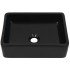 Lavabo de cerámica rectangular negro 41x30x12