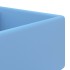 Lavabo cuadrado rebosadero cerámica azul claro mate 41x41