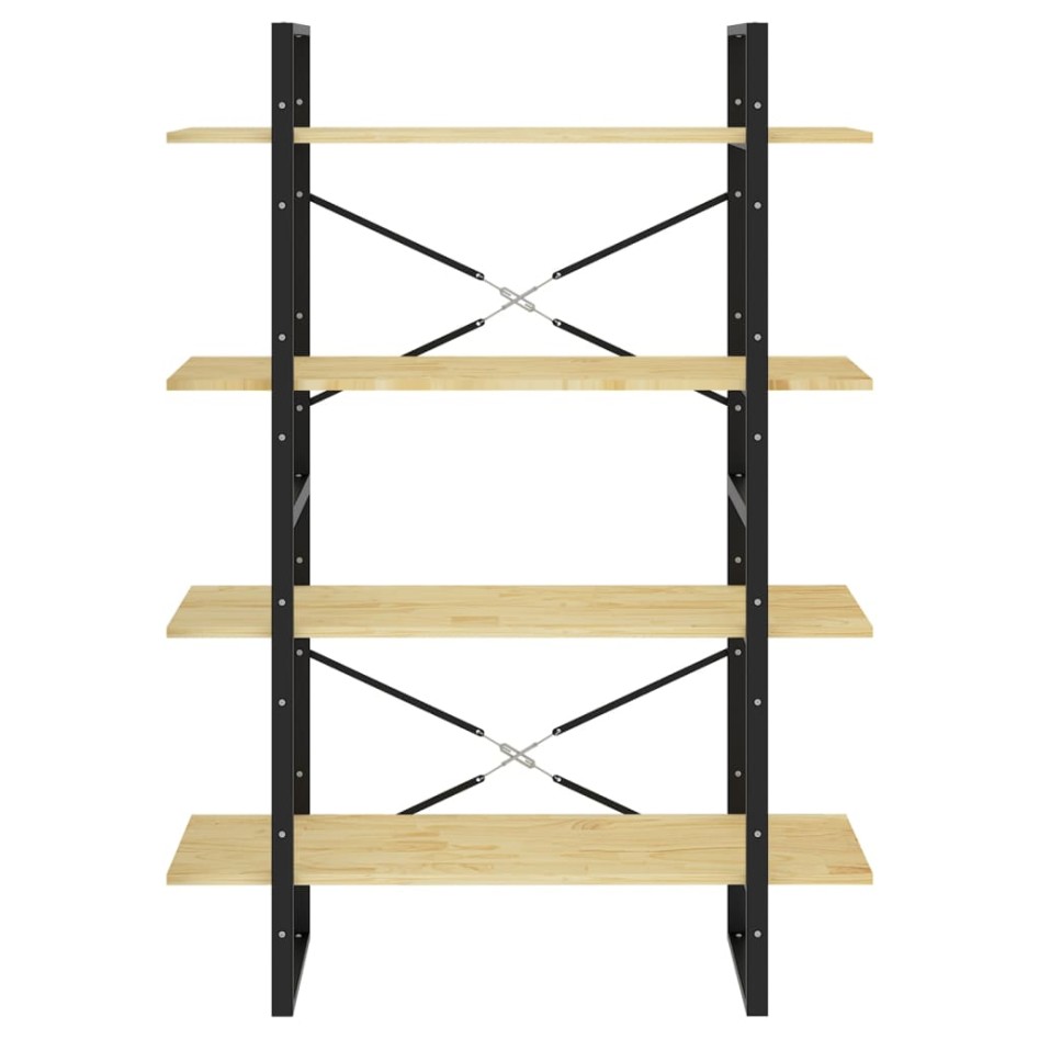 Estantería de 4 niveles madera maciza de pino 100x30x140