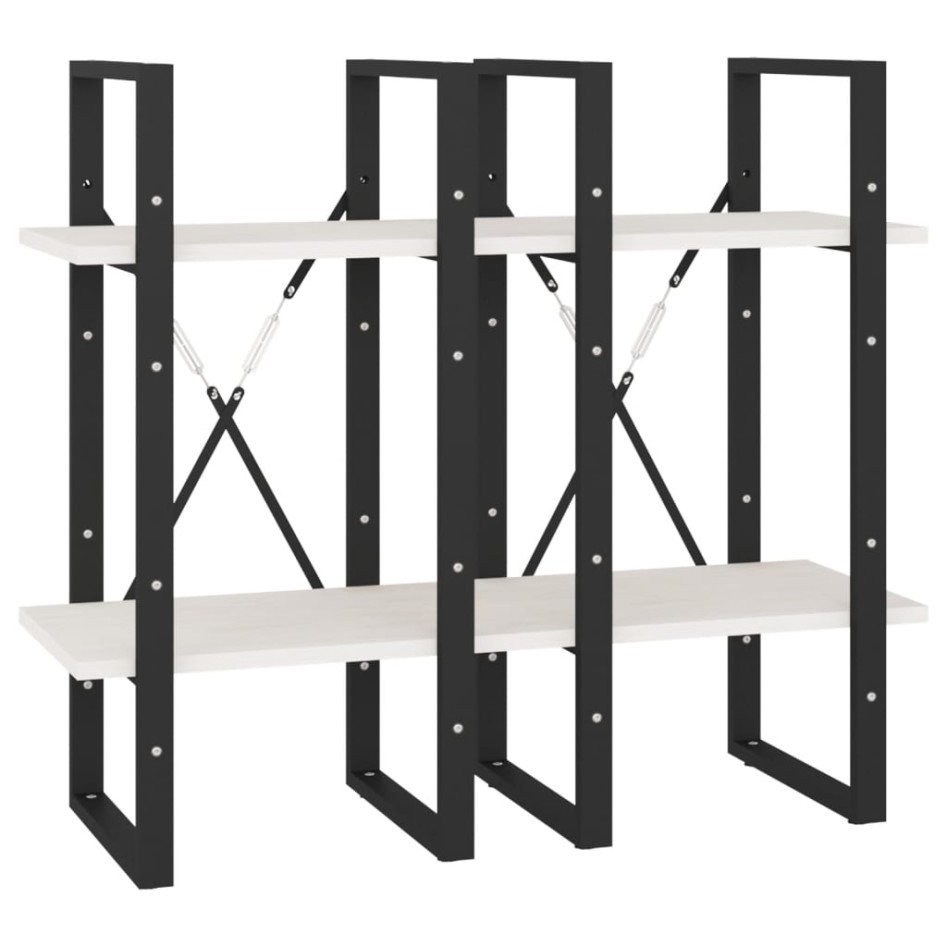 Estantería 4 niveles madera maciza de pino blanco 40x30x140