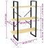 Estantería de 3 niveles madera maciza de pino 80x30x105