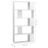 Estantería/divisor de espacios blanco brillante 80x24x159