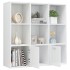 Estantería madera contrachapada blanco brillante 98x30x98
