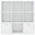 Estantería madera contrachapada blanco brillante 98x30x98