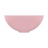 Lavabo de lujo redondo cerámica rosa mate 32,5x14