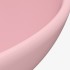 Lavabo de lujo redondo cerámica rosa mate 32,5x14