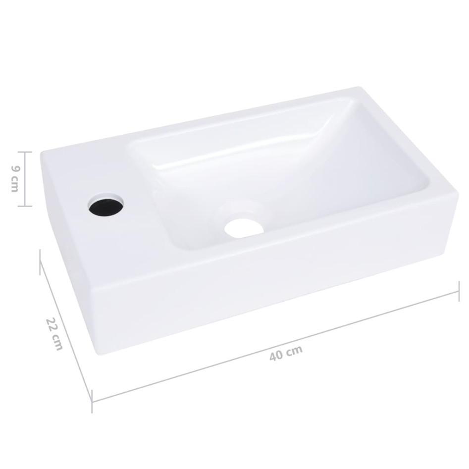Lavabo SMC blanco 400x220x90