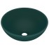 Lavabo de lujo redondo cerámica verde oscuro mate 32,5x14