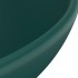 Lavabo de lujo redondo cerámica verde oscuro mate 32,5x14