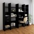 Estantería de madera contrachapada negro 40x35x180