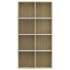 Estantería/Aparador contrachapada blanco y roble 66x30x130
