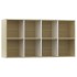 Estantería/Aparador contrachapada blanco y roble 66x30x130