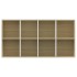 Estantería/Aparador contrachapada blanco y roble 66x30x130