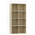Estantería/Aparador contrachapada blanco y roble 66x30x130