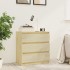 Mesita de noche madera maciza de pino 60x36x64