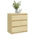 Mesita de noche madera maciza de pino 60x36x64