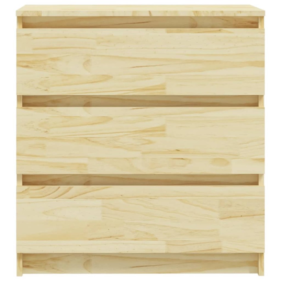Mesita de noche madera maciza de pino 60x36x64