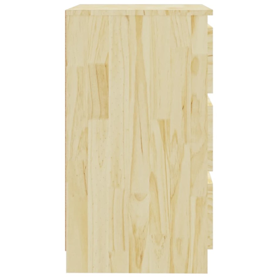 Mesita de noche madera maciza de pino 60x36x64