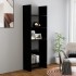 Estantería de madera contrachapada negro 60x35x180