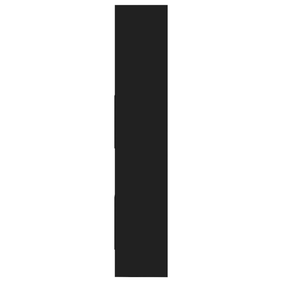 Estantería de madera contrachapada negro 60x35x180